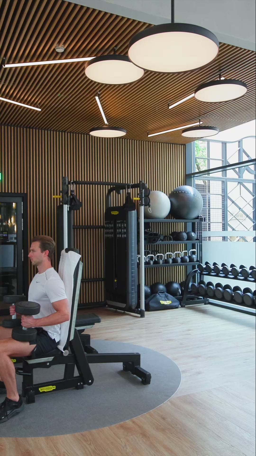 A video of personal trainer and clients training in the private gym of one of the five-star hotel gym partners of Fit by David